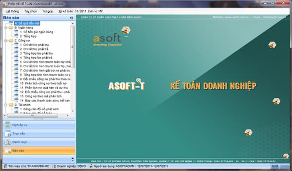 Phần mềm kế toán Asoft
