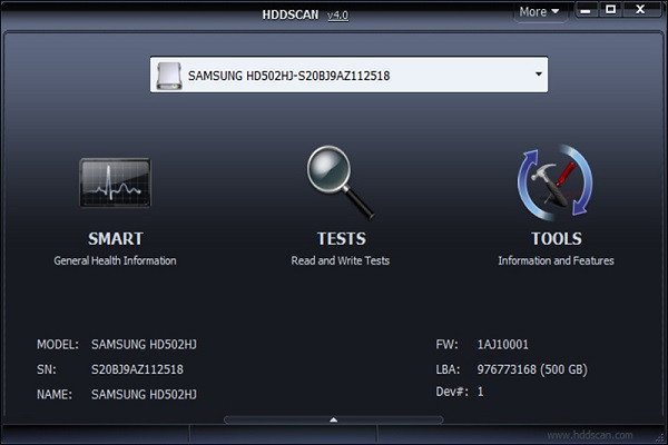10. Phần mềm HDDScan