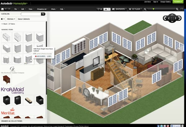 Phần mềm thiết kế nhà trên android Homestyler