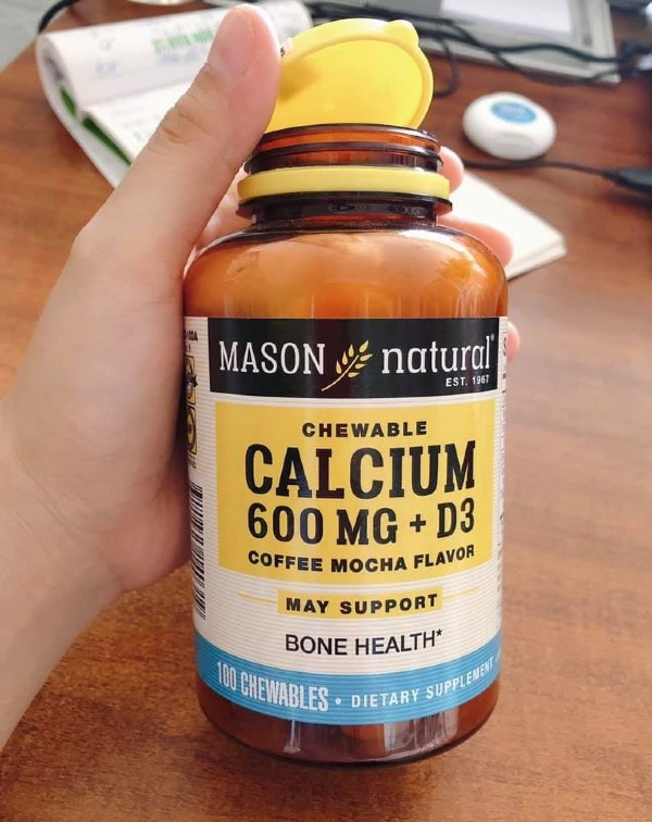 Mason Natural Chewable Calcium 600 Mg + D3
