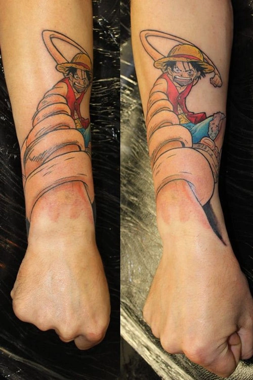 🌷 Thảo dược Tattoo Stick Anime One Piece Trafalgar Garro Mặt sau của biểu  tượng tiếng Anh Nước ép Hình xăm | Lazada.vn