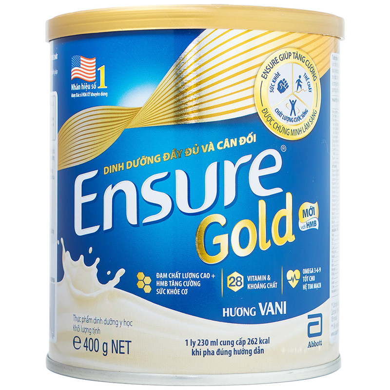 Sữa bột dinh dưỡng cho người già Ensure Gold