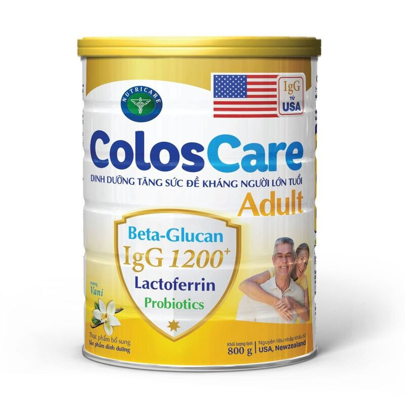 Sữa Coloscare Adult tăng miễn dịch cho người lớn tuổi