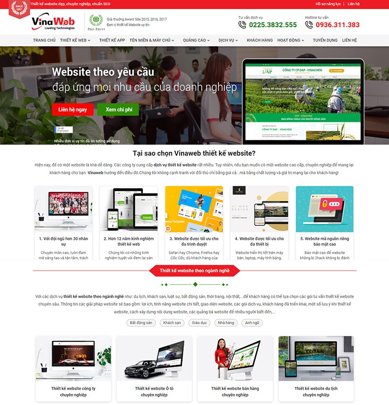 Vinaweb - công ty thiết kế website giá rẻ tại Hải Phòng