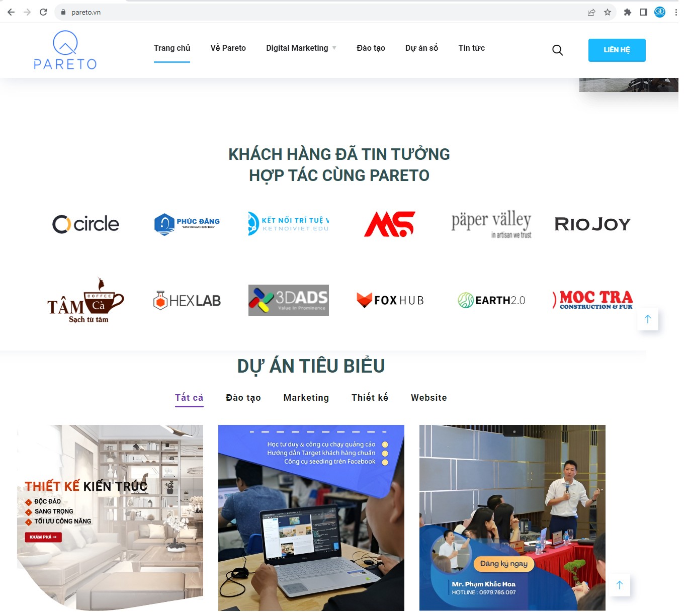 Pareto cung cấp dịch vụ thiết kế website tại Hải Phòng đẹp nhất