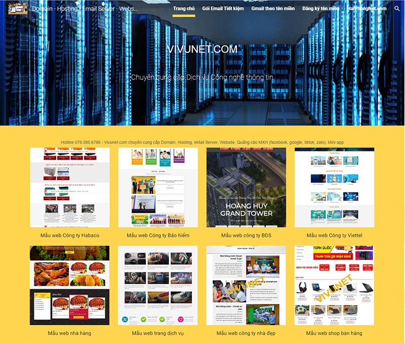 VIVUNET cung cấp mẫu thiết kế website tại Hải Phòng đẹp nhất