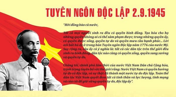 Bài văn phân tích Tuyên ngôn độc lập của Hồ Chí Minh 1