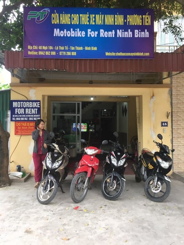 Thuê xe máy tại Ninh Bình Phương Tiến